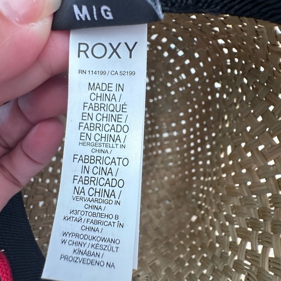 Roxy women’s Straw Sun Hat with Red Cord m/l - Picture 5 of 5
